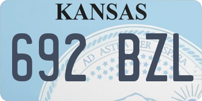 KS license plate 692BZL