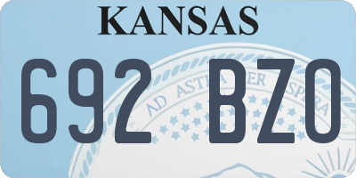KS license plate 692BZO
