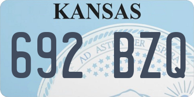 KS license plate 692BZQ
