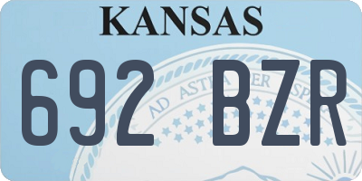 KS license plate 692BZR