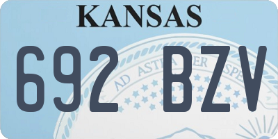 KS license plate 692BZV