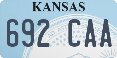 KS license plate 692CAA
