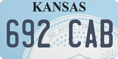 KS license plate 692CAB