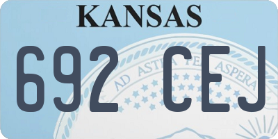 KS license plate 692CEJ