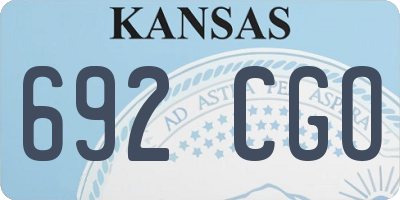 KS license plate 692CGO