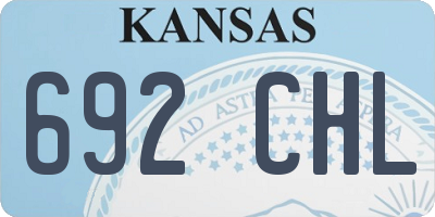 KS license plate 692CHL