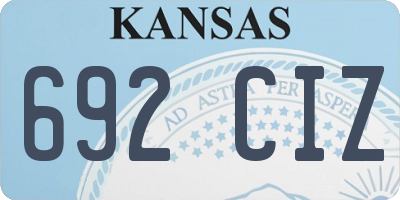 KS license plate 692CIZ