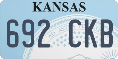 KS license plate 692CKB