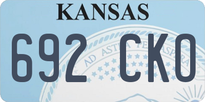 KS license plate 692CKO