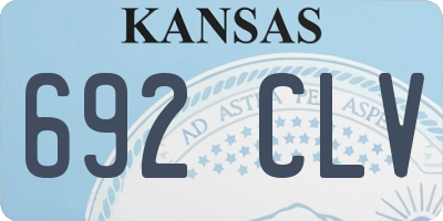 KS license plate 692CLV