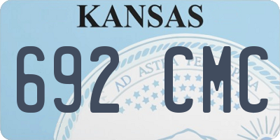 KS license plate 692CMC