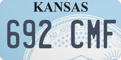 KS license plate 692CMF