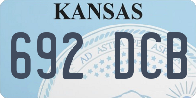 KS license plate 692DCB