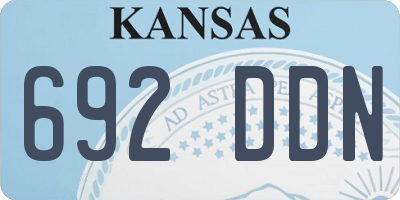 KS license plate 692DDN