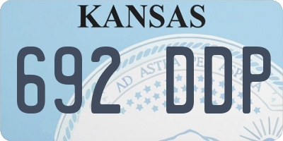 KS license plate 692DDP