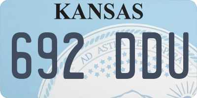 KS license plate 692DDU