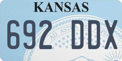 KS license plate 692DDX