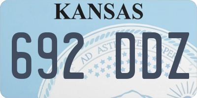 KS license plate 692DDZ