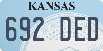KS license plate 692DED