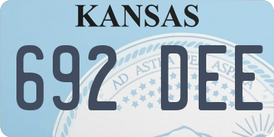 KS license plate 692DEE