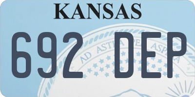 KS license plate 692DEP