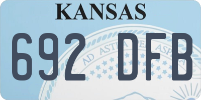KS license plate 692DFB