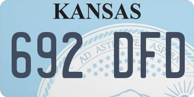 KS license plate 692DFD