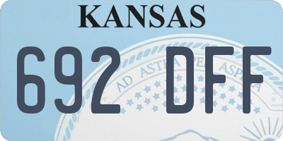 KS license plate 692DFF