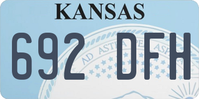 KS license plate 692DFH