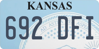 KS license plate 692DFI