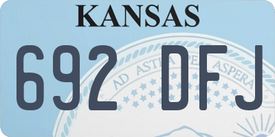 KS license plate 692DFJ