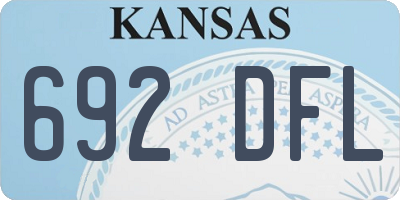 KS license plate 692DFL