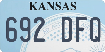 KS license plate 692DFQ