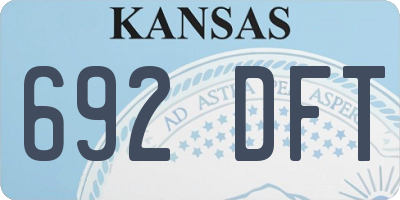 KS license plate 692DFT