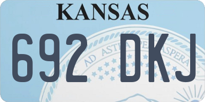 KS license plate 692DKJ
