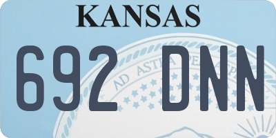 KS license plate 692DNN