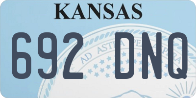 KS license plate 692DNQ