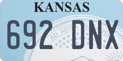 KS license plate 692DNX
