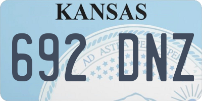 KS license plate 692DNZ