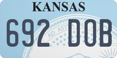 KS license plate 692DOB