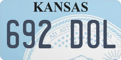 KS license plate 692DOL