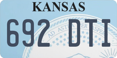 KS license plate 692DTI