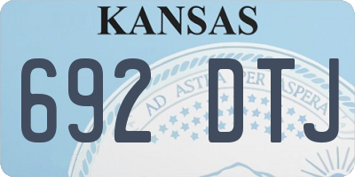 KS license plate 692DTJ