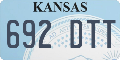 KS license plate 692DTT