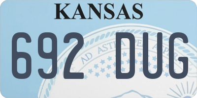 KS license plate 692DUG