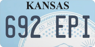 KS license plate 692EPI