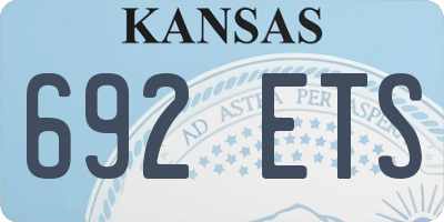 KS license plate 692ETS