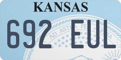 KS license plate 692EUL