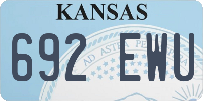 KS license plate 692EWU