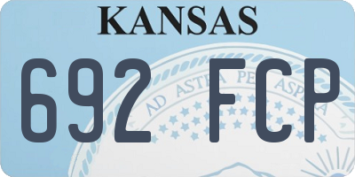 KS license plate 692FCP